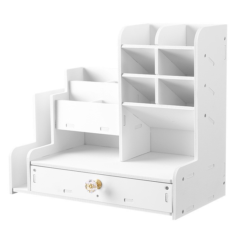 Corner wall shelf made of dense plywood, multi-layered