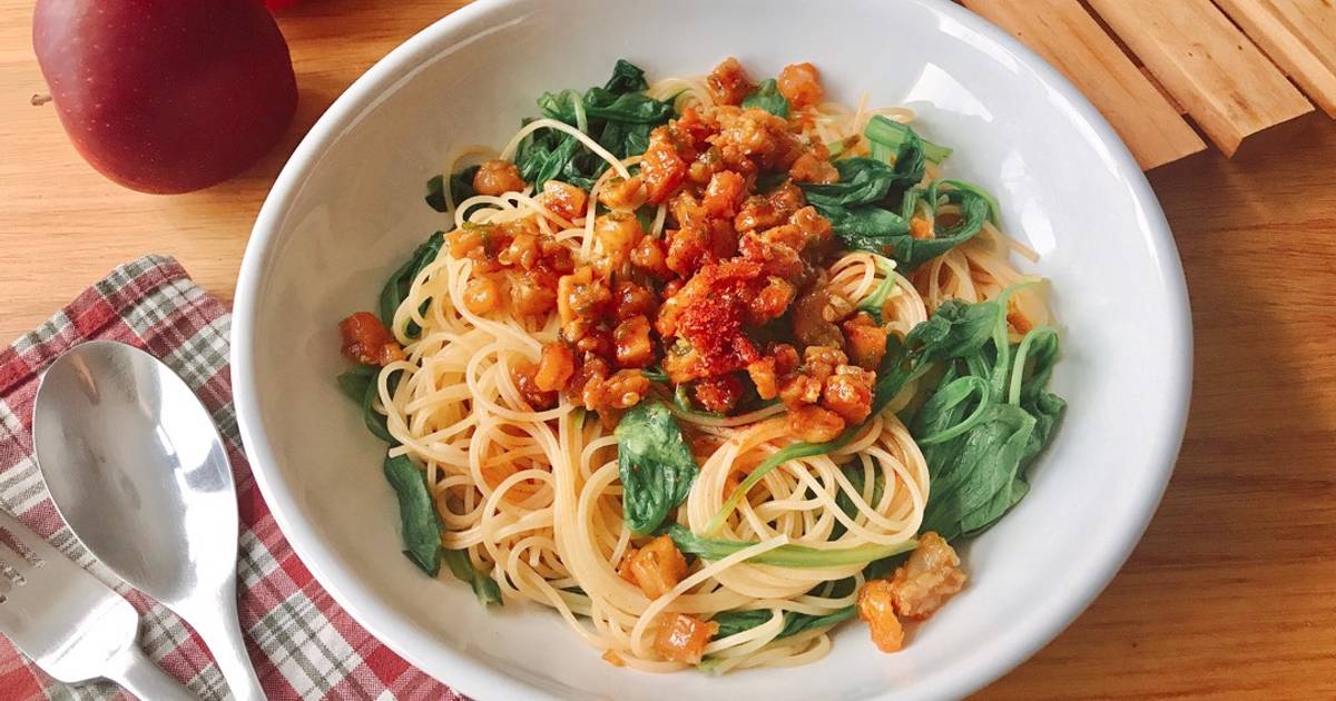 Mì Ý (Spaghetti) & Tóp Mỡ Rim Mắm Tỏi