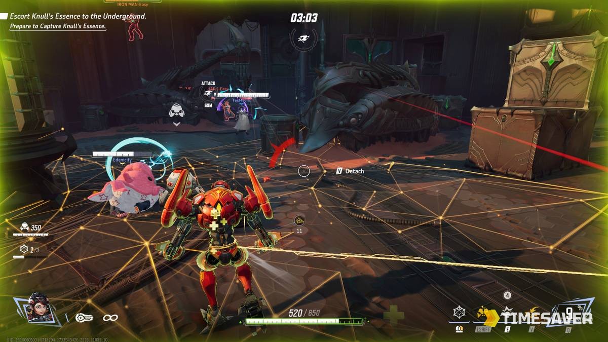 Peni Parker piloting her mech in Marvel Rivals, the top Vanguard pick for climbing ranked fast in Season 8.5