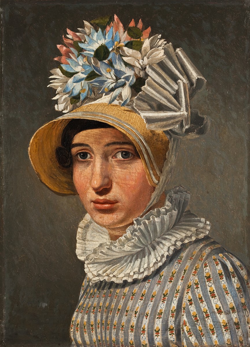 Portrait Of A Lady Probably The Roman Model Maddalena After 1815