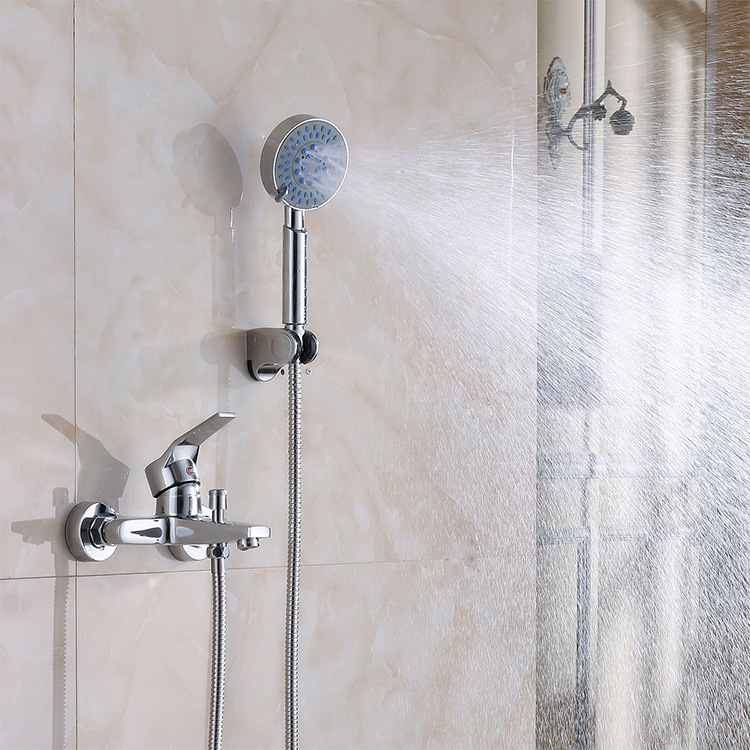 Shower mixing valve, three-part