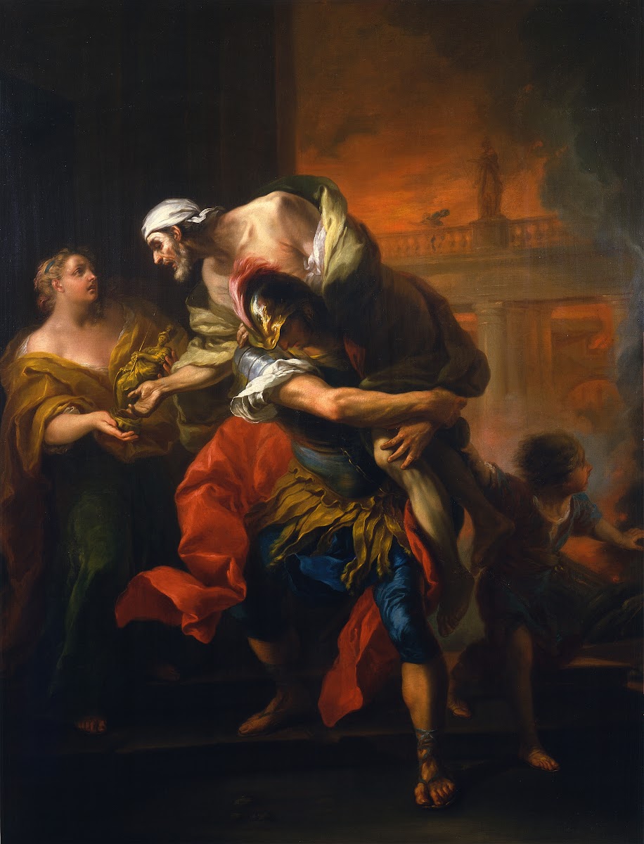 Aeneas Rescuing his Father from the Fire at Troy