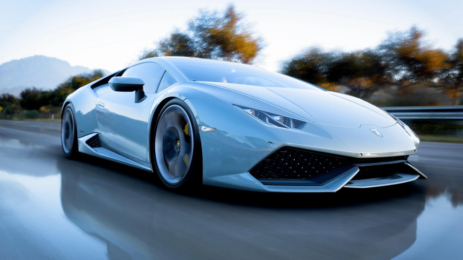 Lamborghini Huracan Driving At Speed - Automotive Photography 4K Wallpaper (3840x2160)