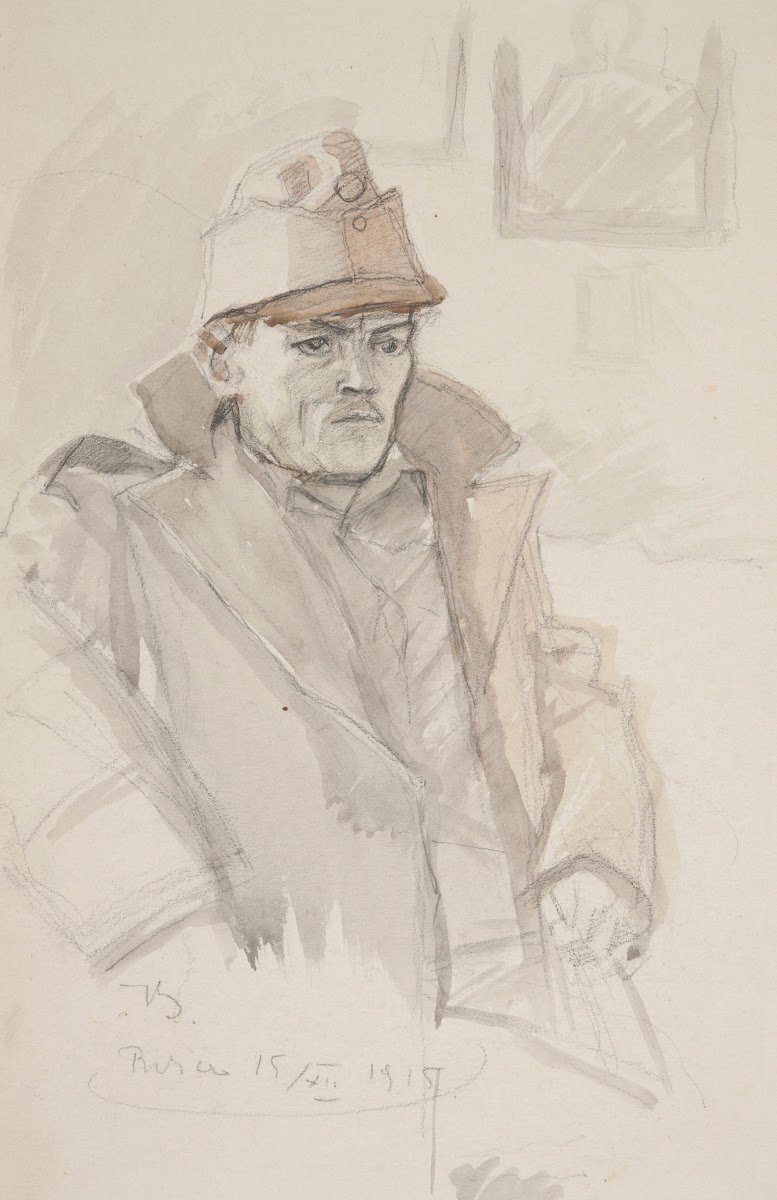 Studium portretowe oficera Legionu Ukraińskich Strzelców Siczowych 1914 1920 191