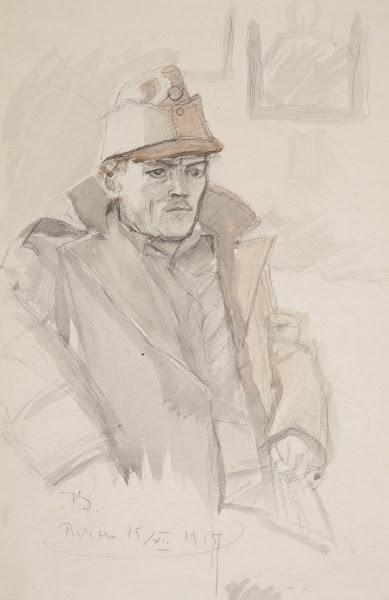 Studium portretowe oficera Legionu Ukraińskich Strzelców Siczowych 1914 1920 191