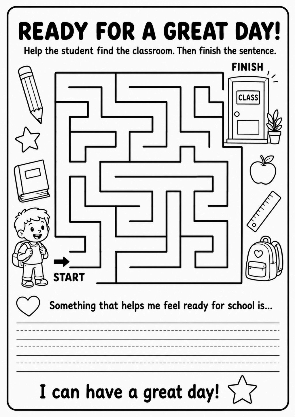 Ready for a Great Day Worksheet
