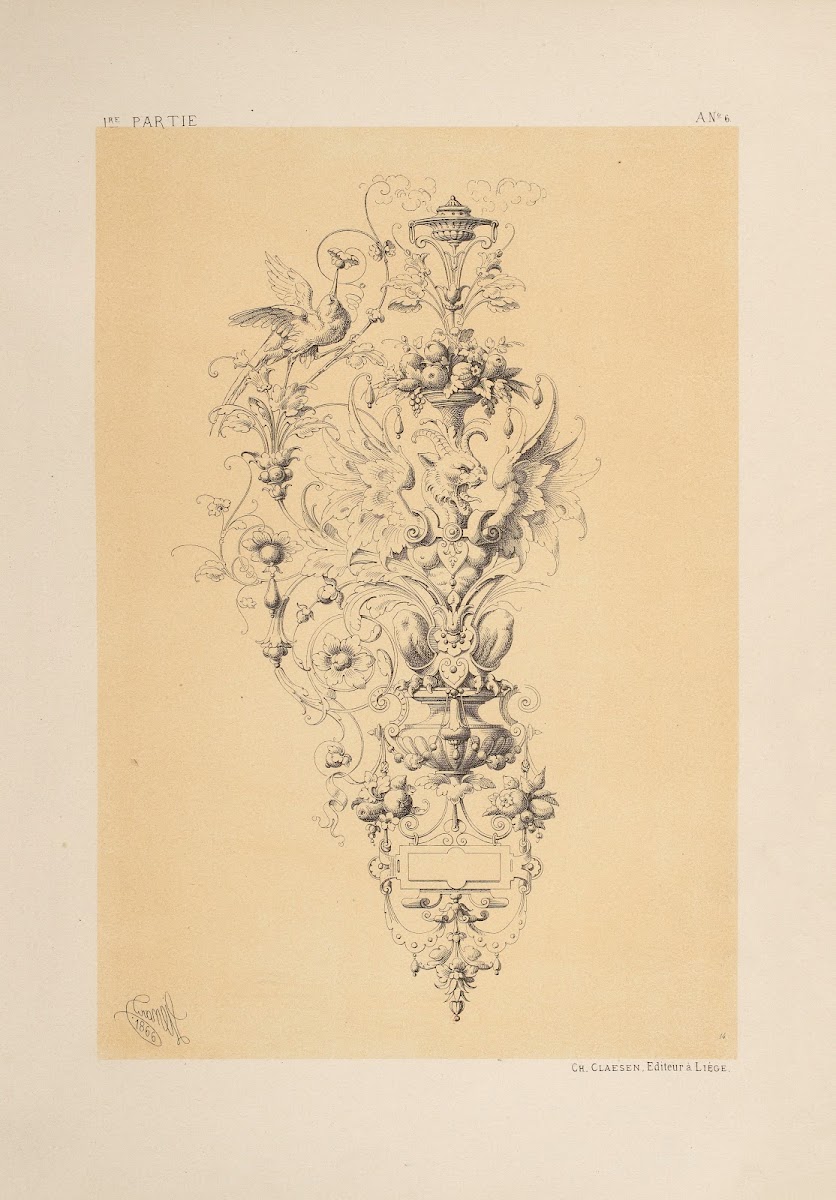 Motif Pour Ciselure ÉMaux Et Pierreries 1866