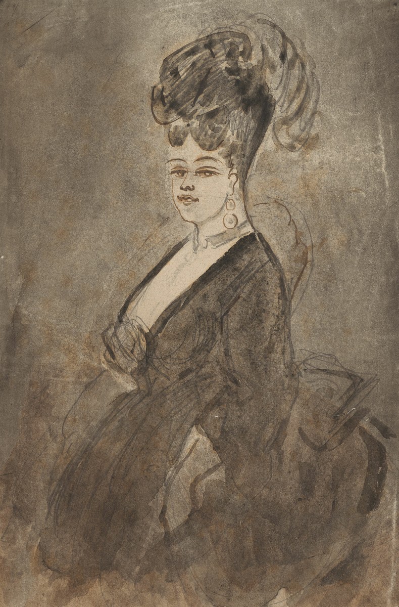Three Quarter Length Portrait of a Woman 1865 70