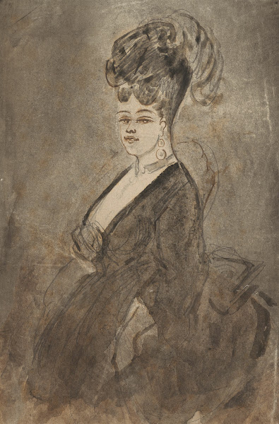 Three Quarter Length Portrait of a Woman 1865 70