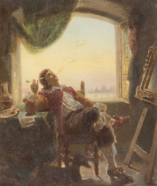 In the artists studio