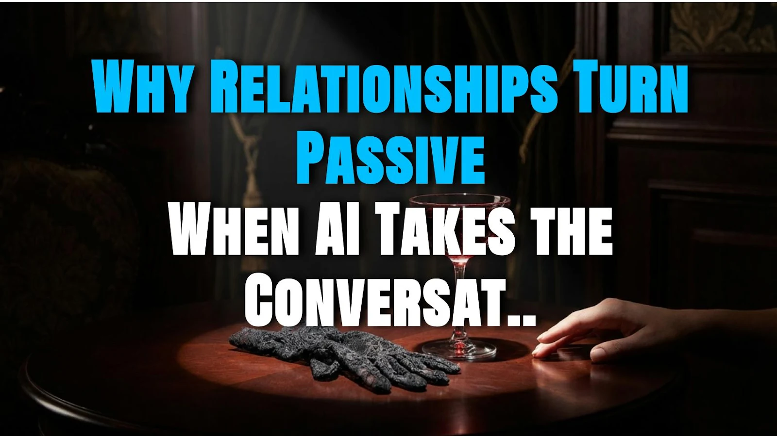 Why Relationships Turn Passive When AI Takes the Conversational Lead