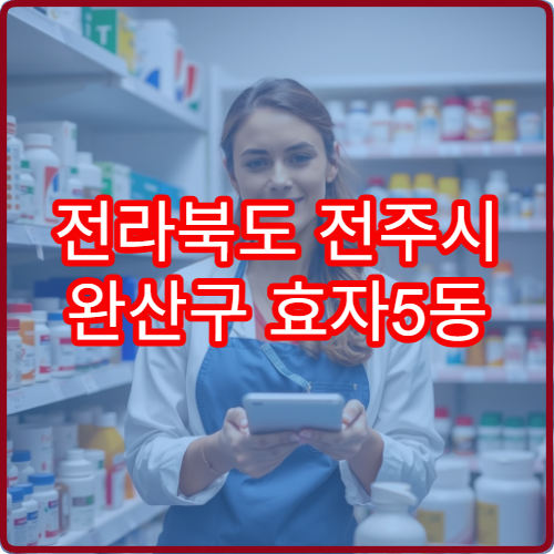 전라북도 전주시 완산구 효자5동 야간 영업 약국 총정리 – 효자5동 새 아파트단지 야간 문 여는 약국 안내