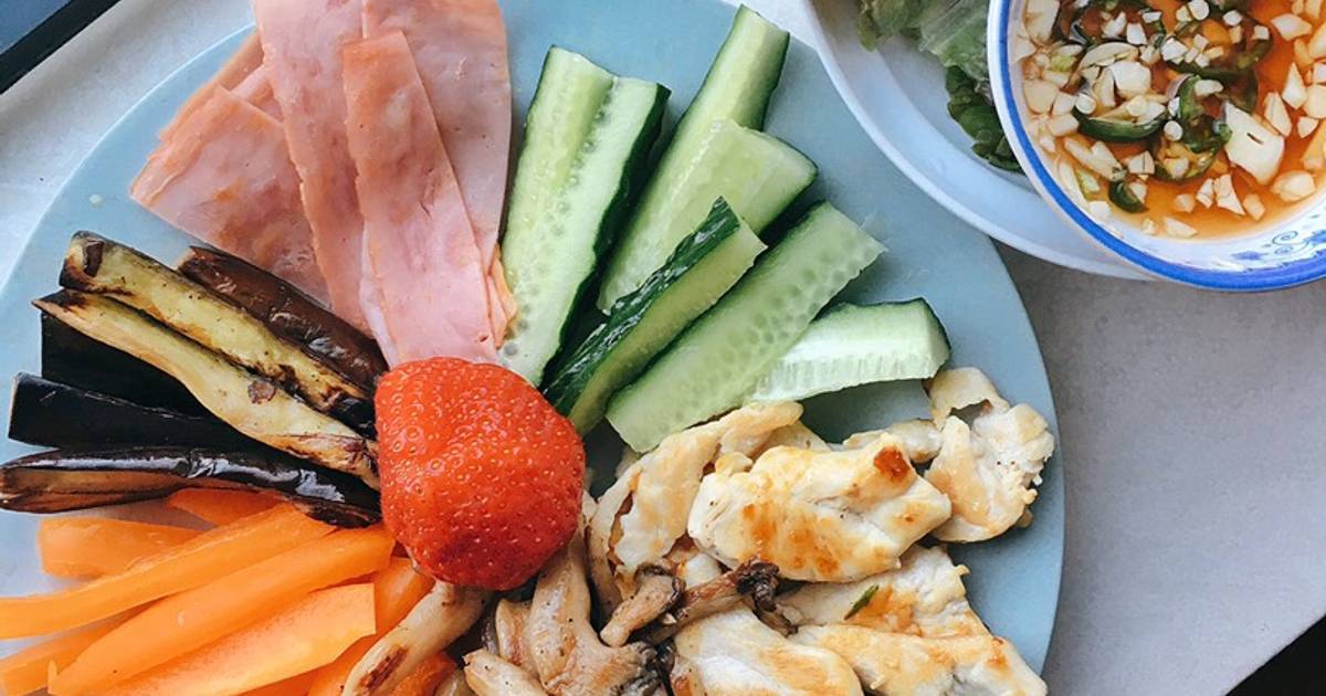 Gỏi cuốn lục vị :)))) (bữa tối) eat clean
