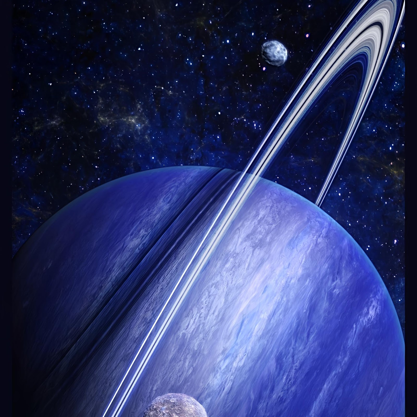 Download Planet, Space, Rings, Moon 4K iPhone