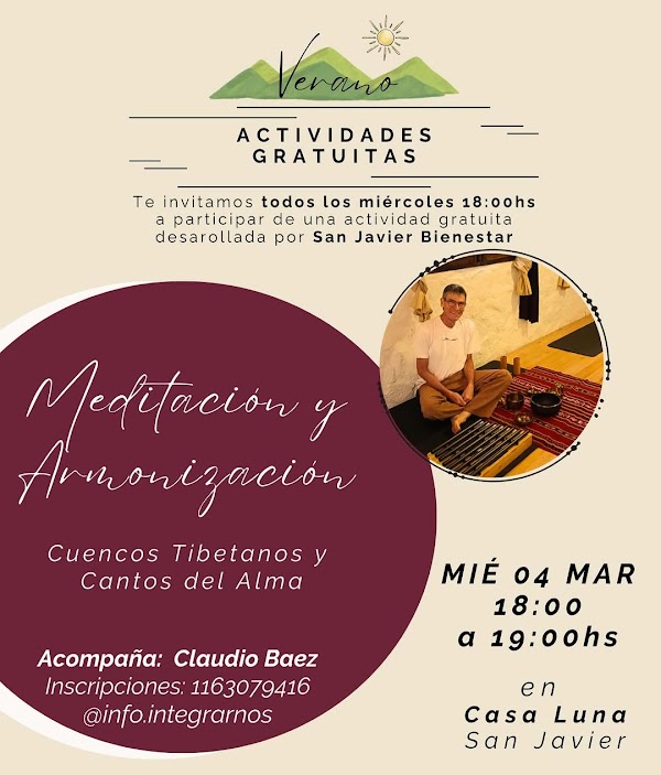 Meditación y Armonización con Cuencos Tibetanos y Cantos del Alma