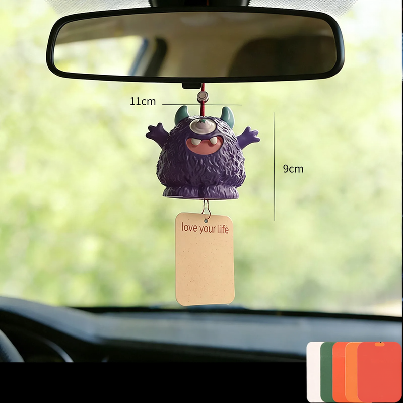 Scent pendant for rearview mirror with monster design