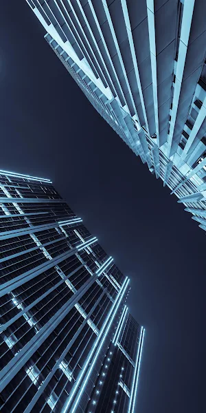 Futuristic City Architecture At Night Full HD iPhone Wallpaper Background