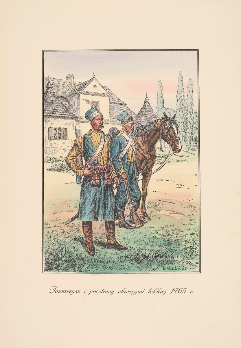 Towarzysz i pocztowy chorągwi lekkiej 1763 r 1938
