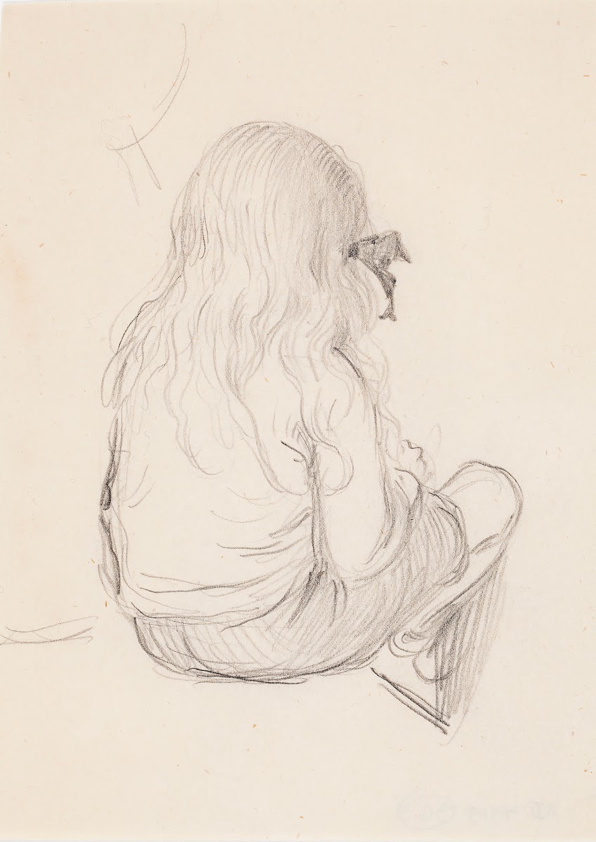 Antti Sitting seen diagonally from behind