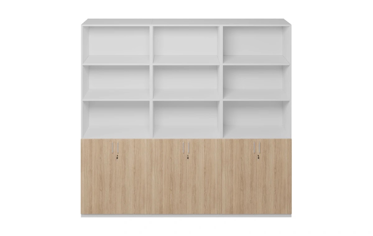 RADAR Color Full Height Six-Lower Door and Top Open Storage Cabinet