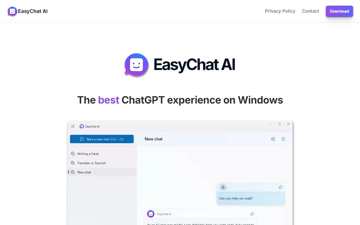 Captura de EasyChat AI