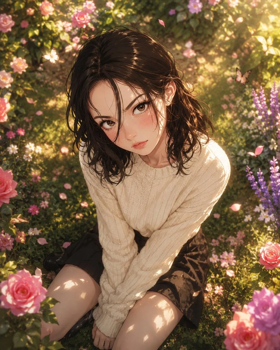 Un anime joven de una belleza impresionante
