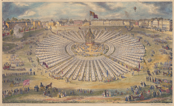 A View of the Grand Fete on Parkers Piece Cambridge 1838