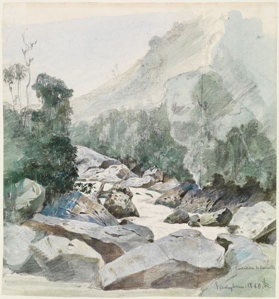 Gebirgsbach in Cachoeira do Marmello 1860