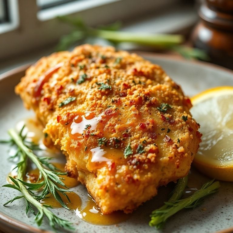 Crispy Dill Pickle Parmesan Chicken Recipe for Dinner – Quick & Homemade Delight finished