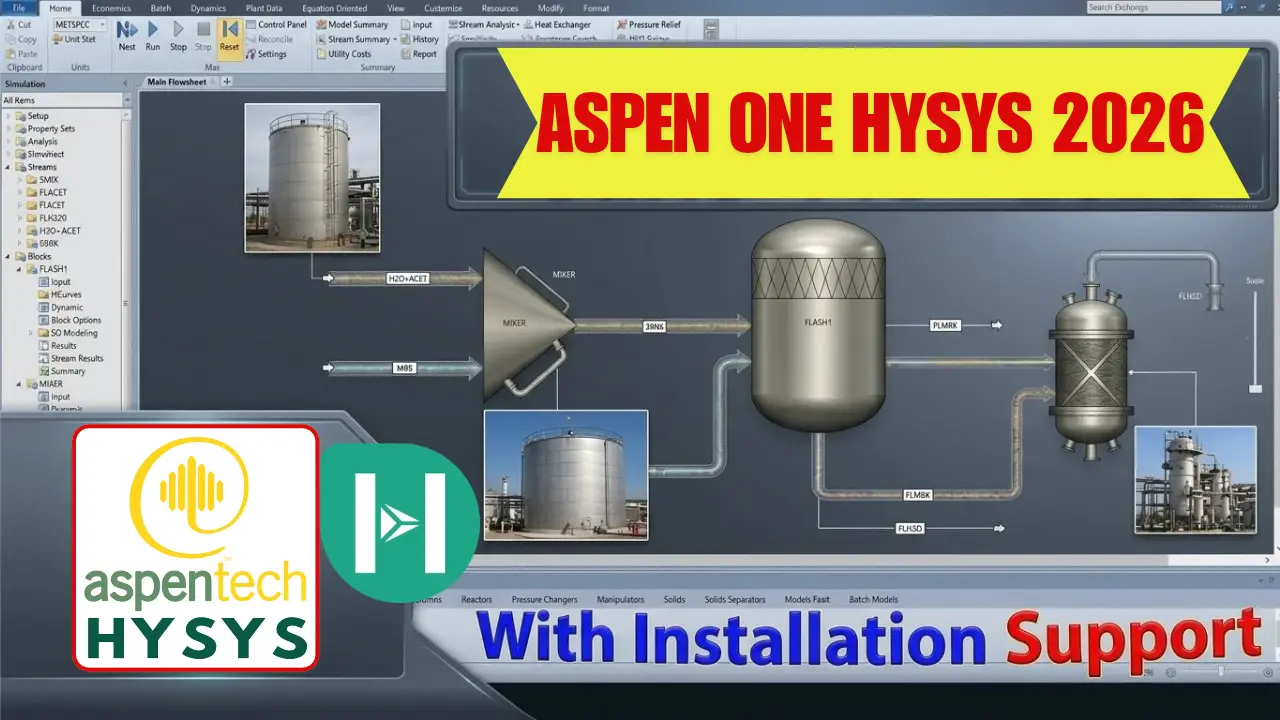 Aspen Plus 2026 Process Simulation | Download, Setup & Tech Assistance app thumbnail