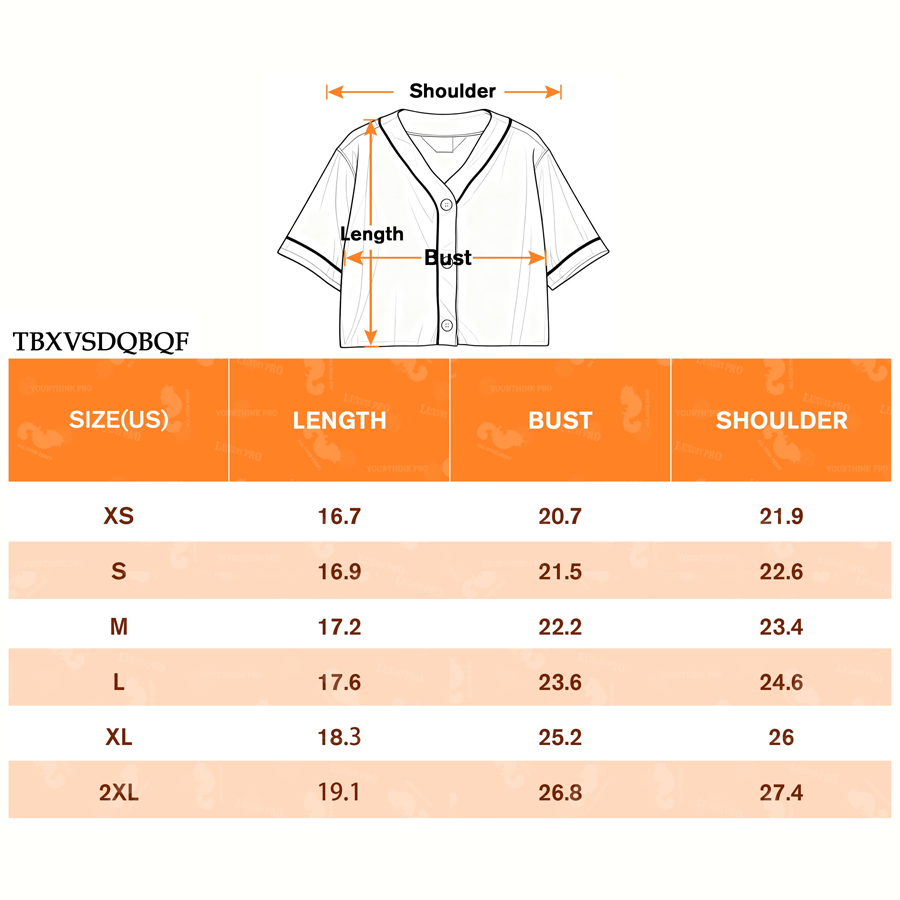 AOP Applique Embroidery Women's Crop Baseball Jersey