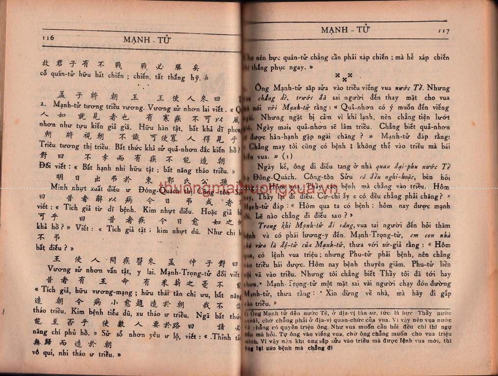 Tứ thư - Mạnh Tử (quyển thượng - 1950) - Trang 58