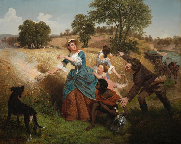 Mrs Schuyler Burning Her Wheat Fields on the Approach of the British 1852