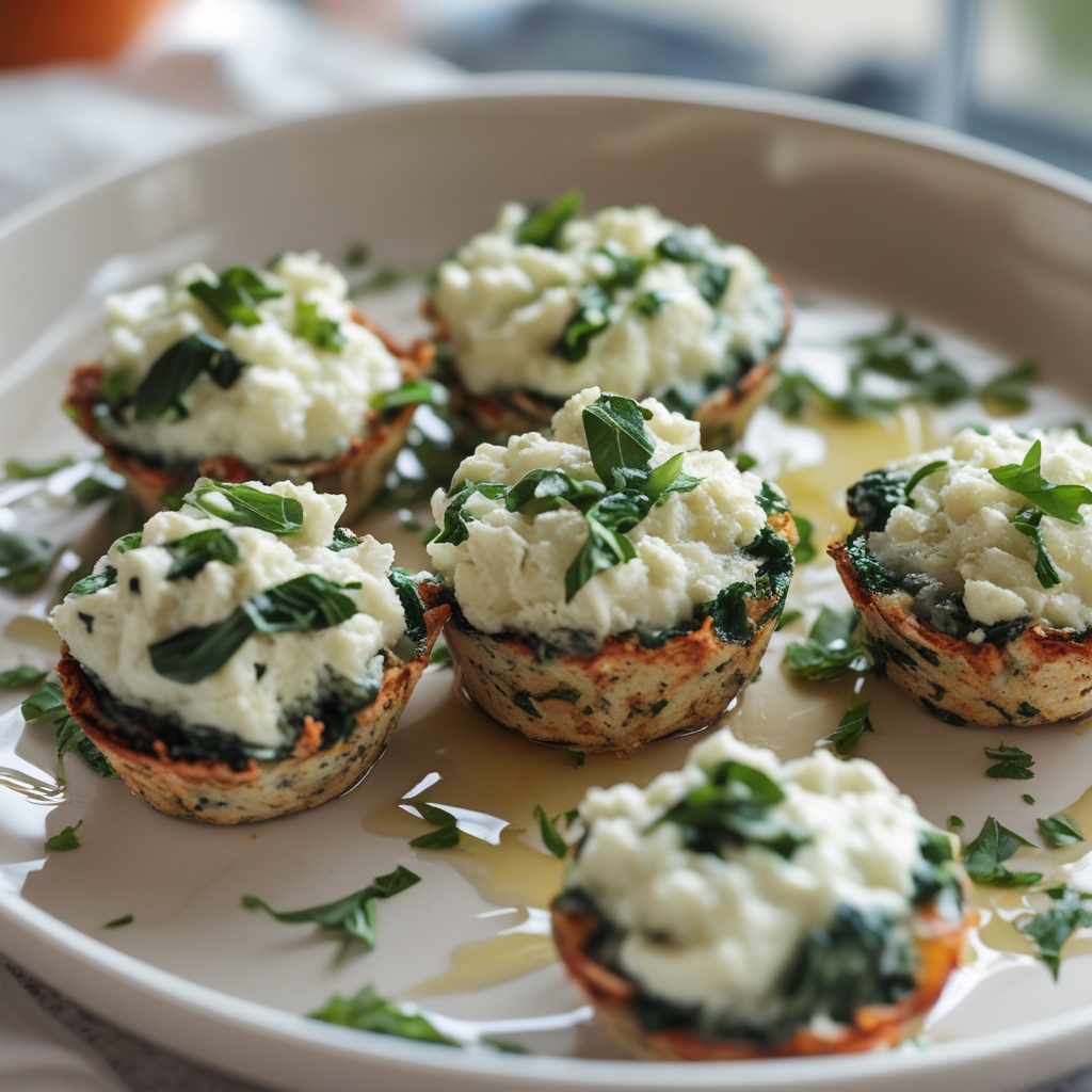 20-Minute Spinach Ricotta Bites Recipe – Irresistibly Easy Appetizer for Quick Entertaining finished
