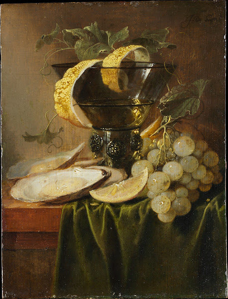 Still Life with a Glass and Oysters ca 1640