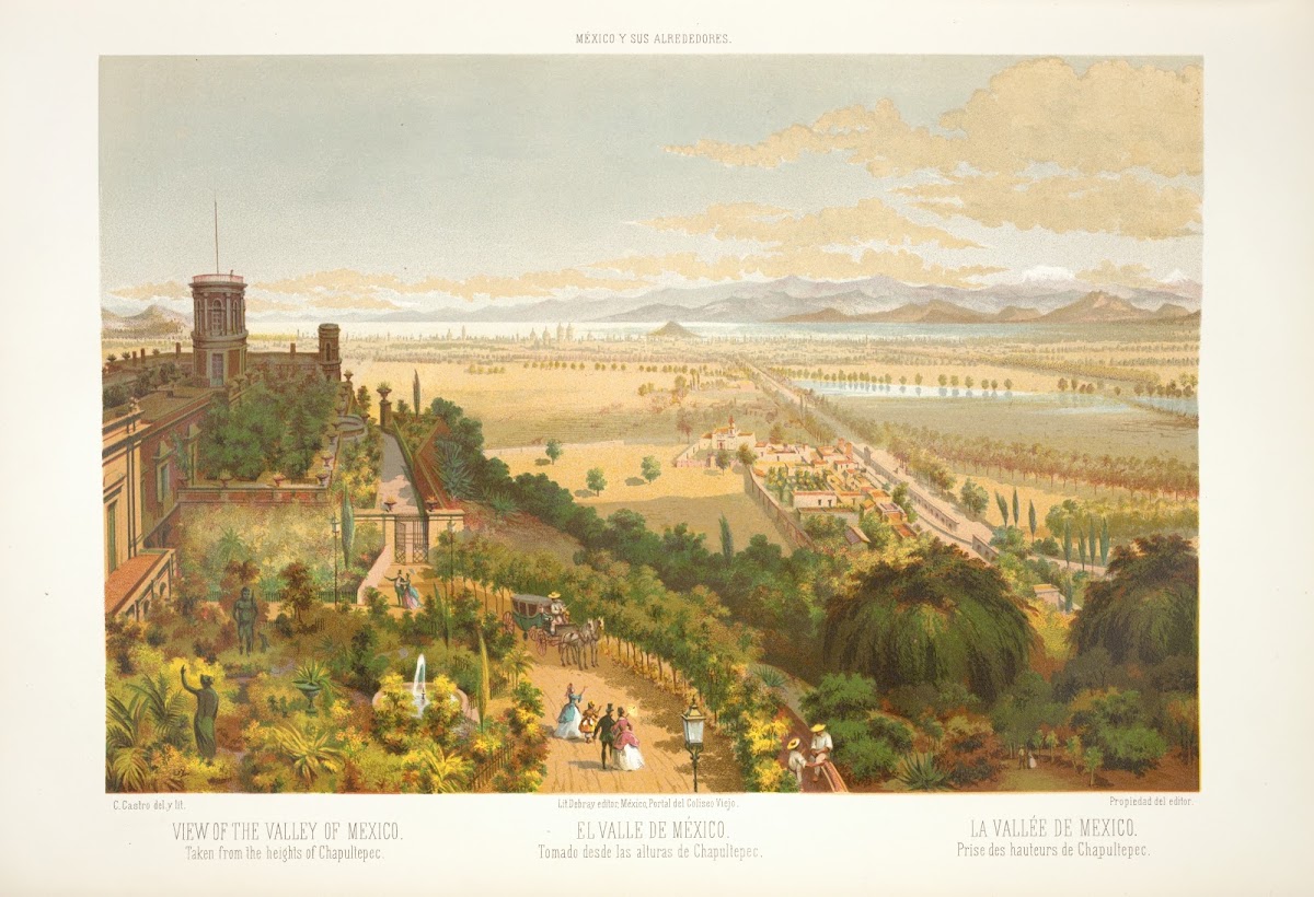 View of the Valley of Mexico taken from the heights of Chapultepec 1869