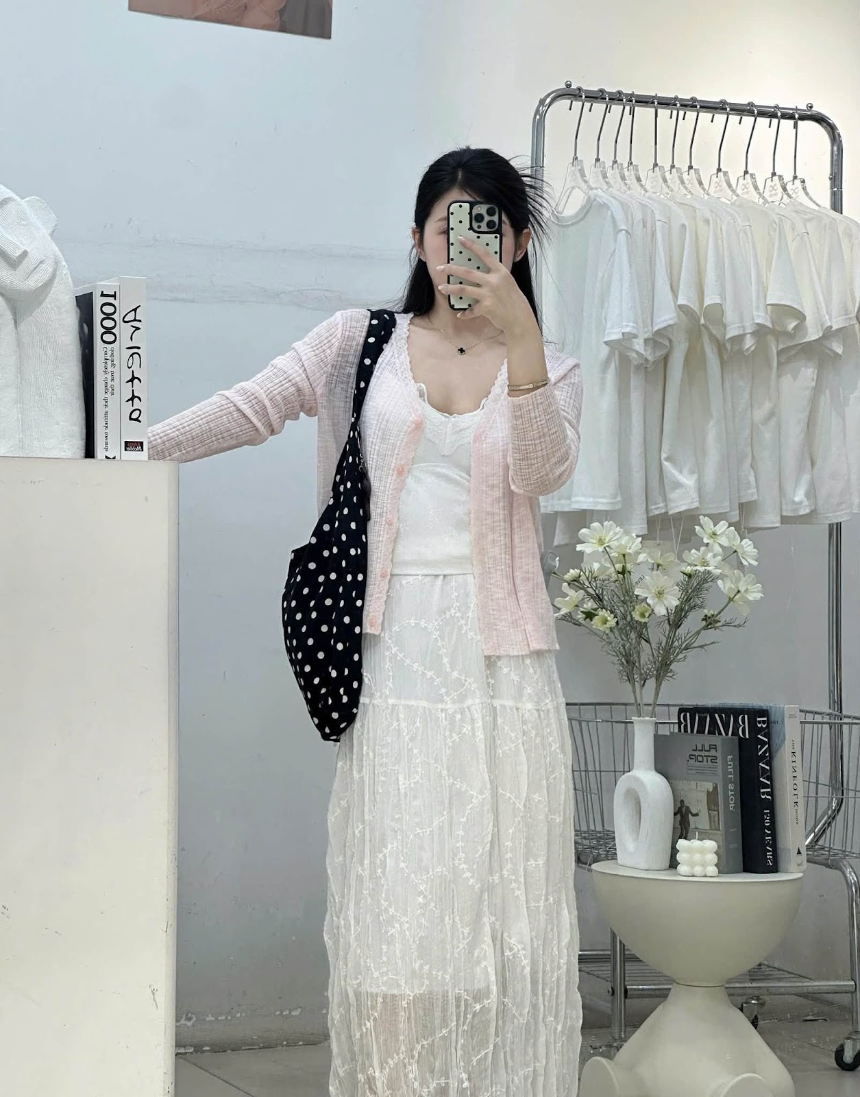 Áo khoác len cổ V viền ren XONXEN SHOP 8073 – Image 5