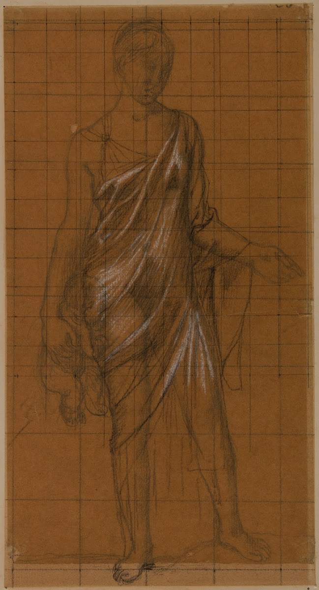 Femme drapée de face tenant un enfant sur la hanche droite 1886 1889