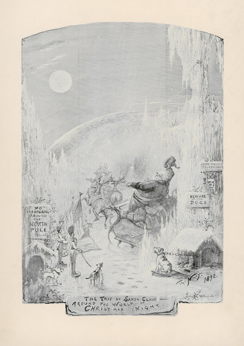 The trip of Santa Claus  around the world on Christmas night