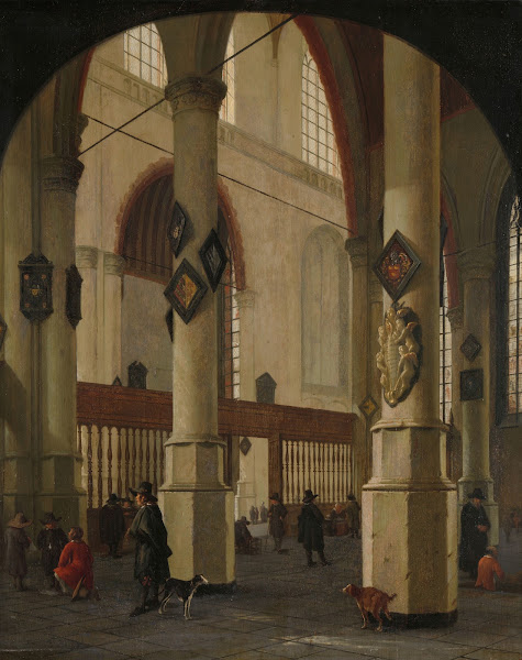 View of the Oude Kerk in Delft 1654