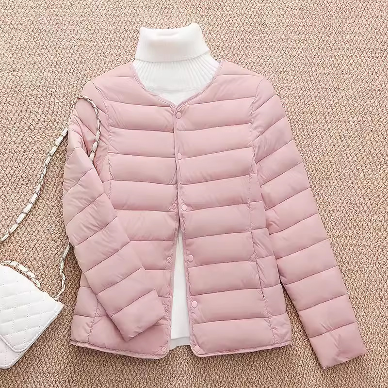Lightweight women’s puffer jacket, short, tailored