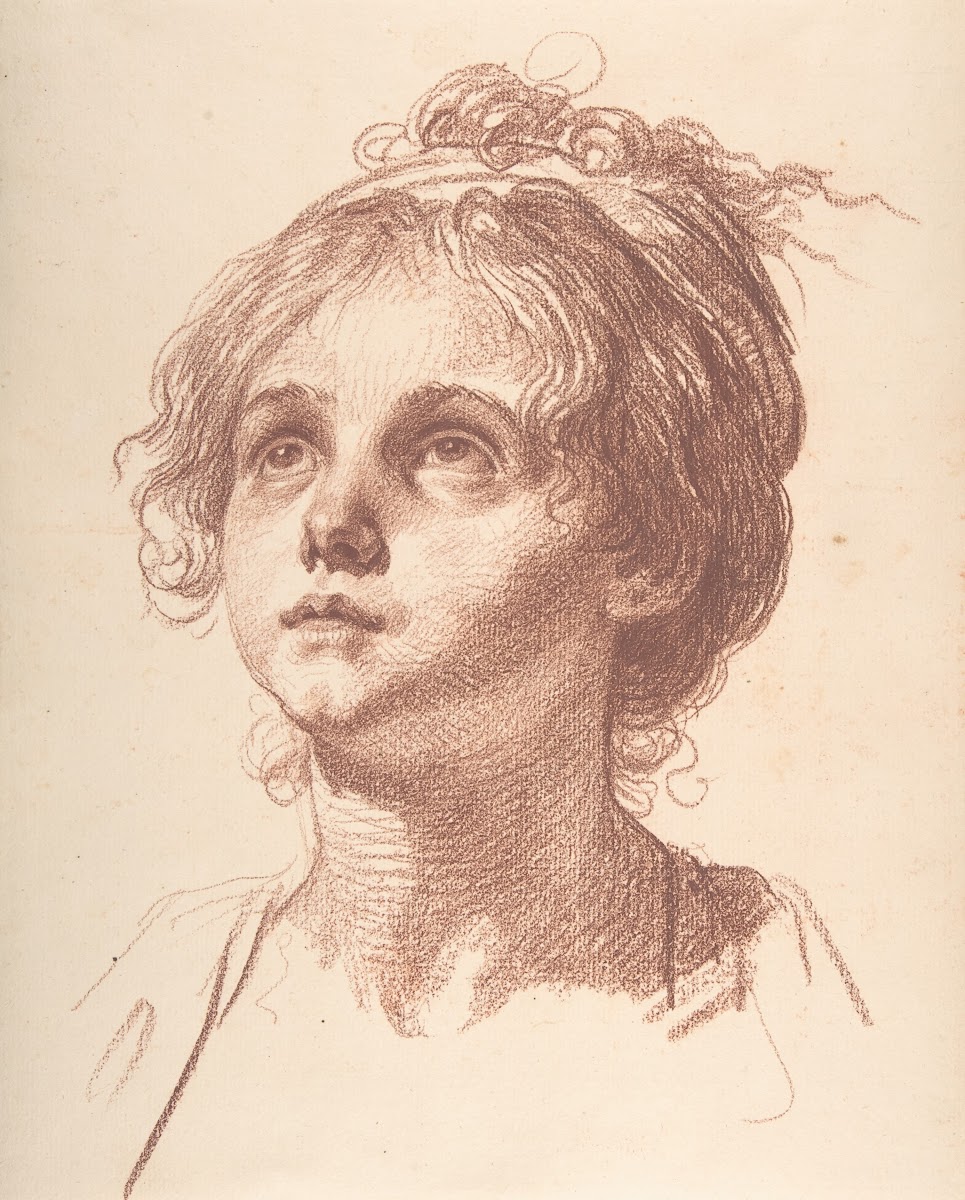 Head of a Girl Looking Up