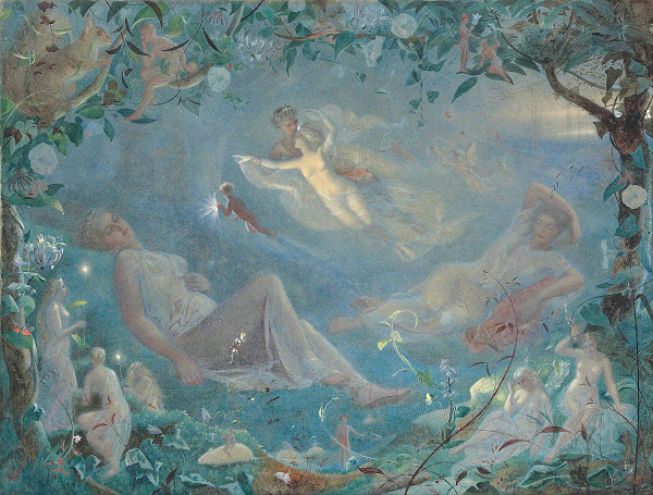 Titania asleep a scene from A Midsummer Nights Dream Act II Scene ii 1873