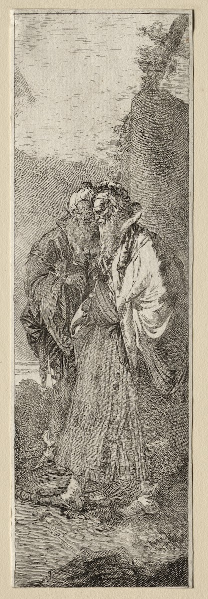 Two Old Men in a Landscape late 1700s