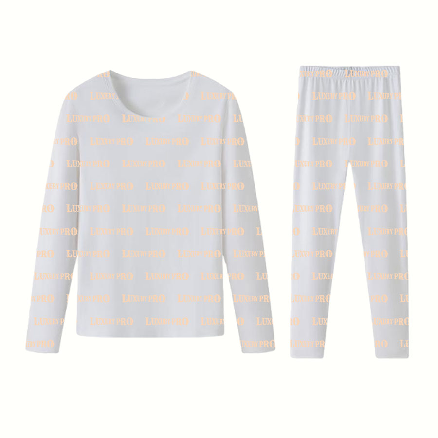 AOP Children's Long Sleeve & Straight Sleep Pants Set
