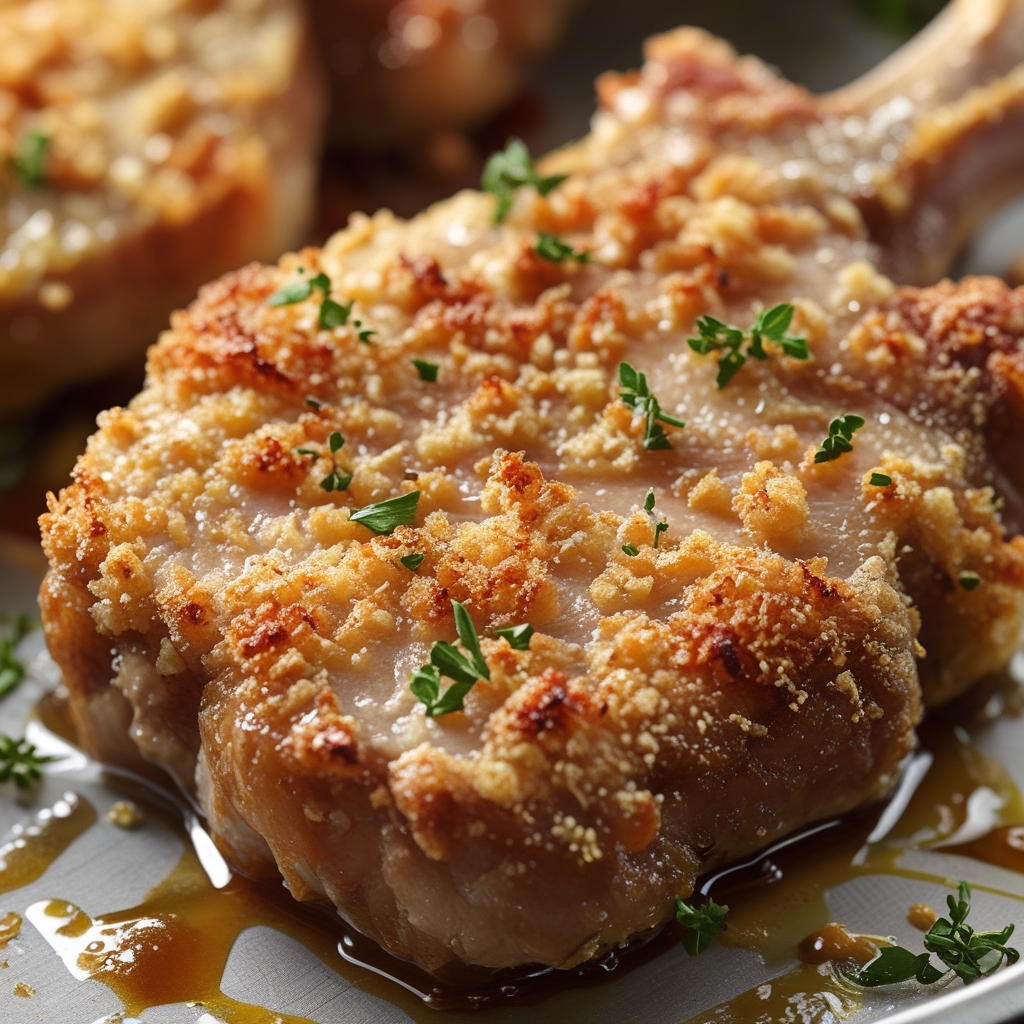 Crispy Parmesan Crusted Pork Chops – Easy Homemade Dinner Recipe finished