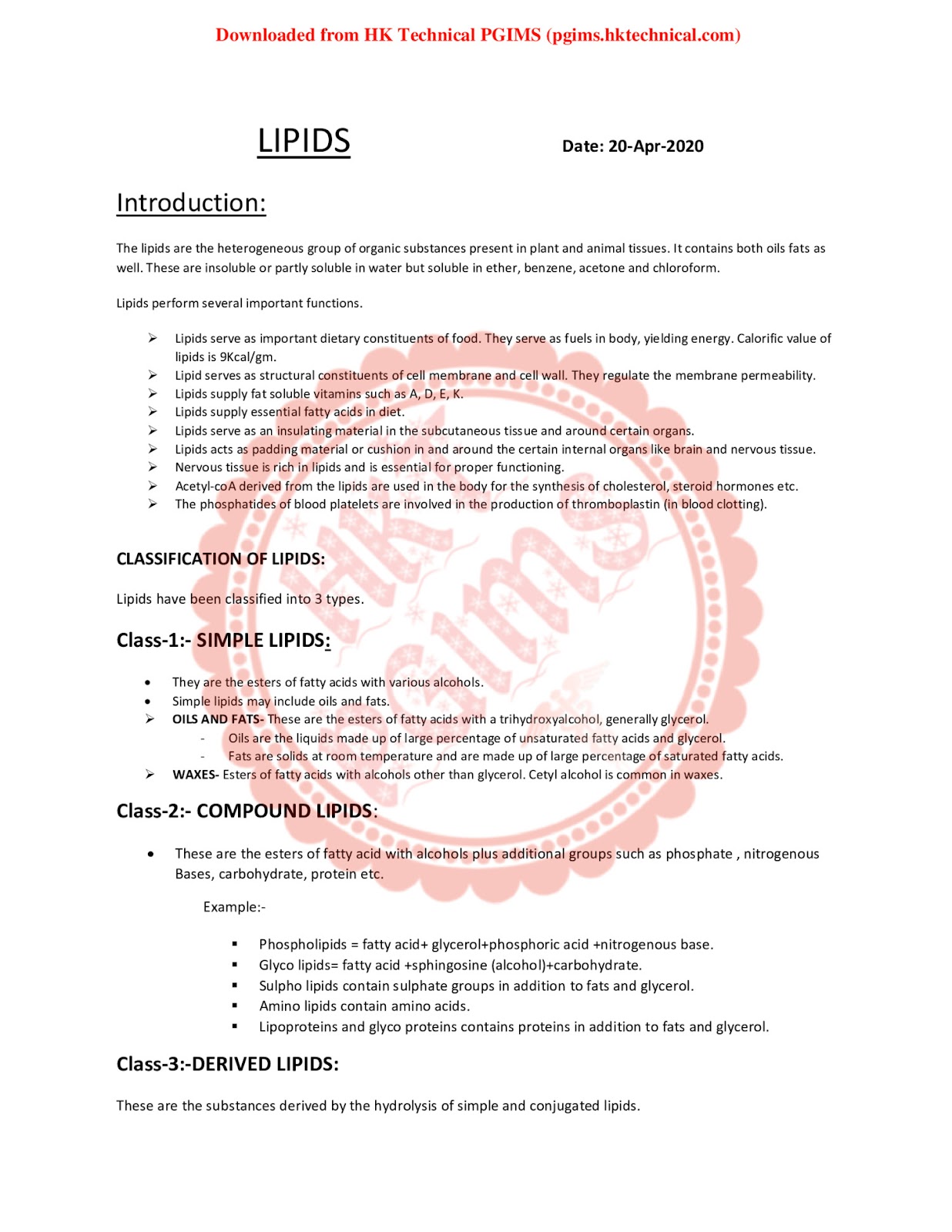 Lipids and fattyacids 2nd Semester B.Pharmacy ,BP203T Biochemistry,BPharmacy,Handwritten Notes,Important Exam Notes,BPharm 2nd Semester,Biochemistry,