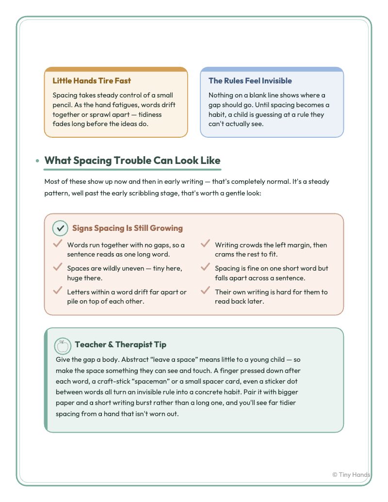 Spacing in Writing