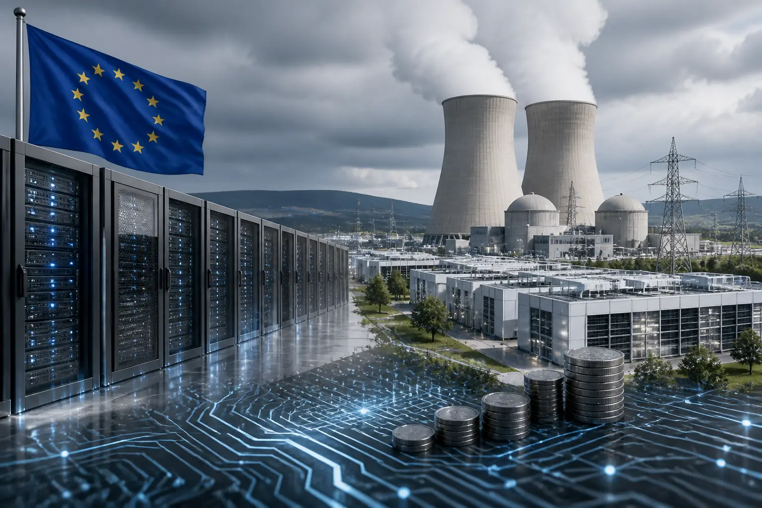 Editorial image for EU's data centre goals may boost nuclear energy investment, says JP Morgan