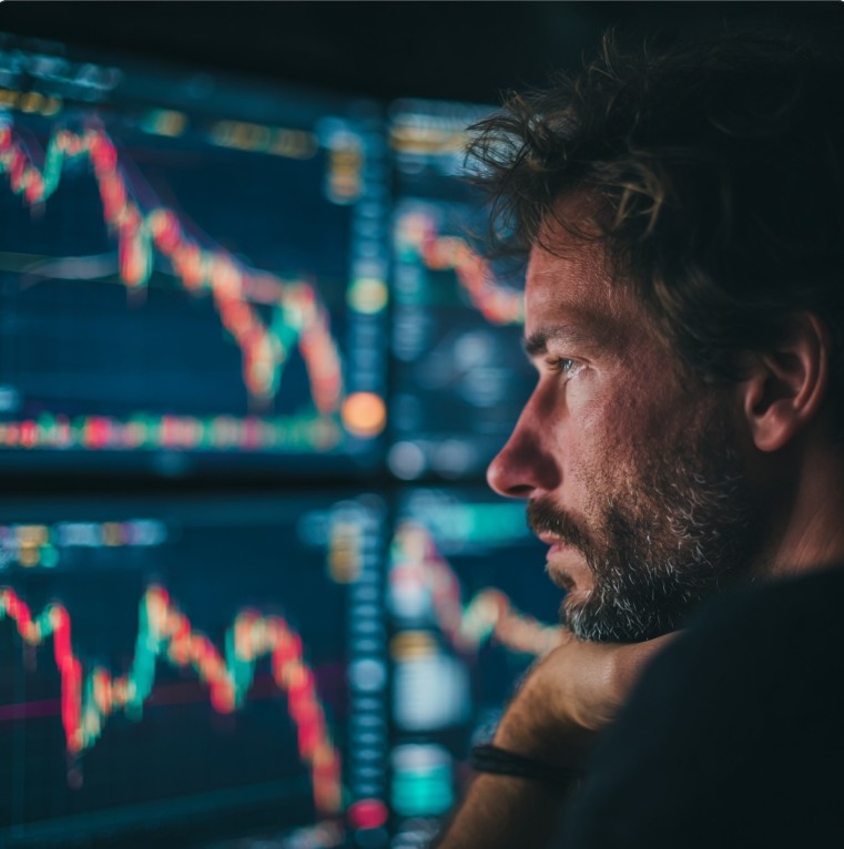 주식 가격 변동에 고민하는 투자자